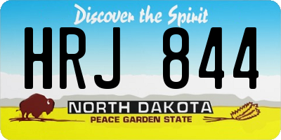 ND license plate HRJ844