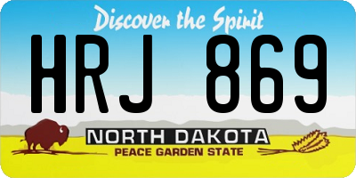 ND license plate HRJ869