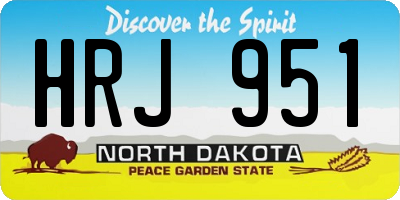 ND license plate HRJ951