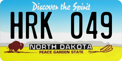 ND license plate HRK049