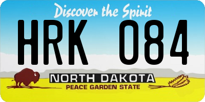 ND license plate HRK084