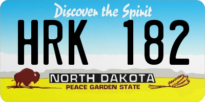 ND license plate HRK182