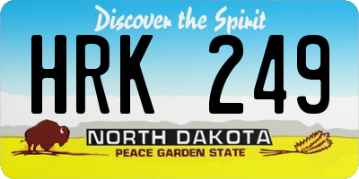 ND license plate HRK249