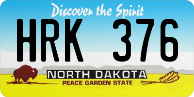 ND license plate HRK376