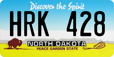 ND license plate HRK428