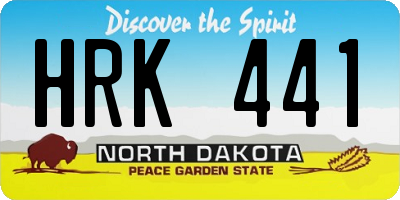 ND license plate HRK441