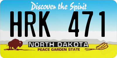 ND license plate HRK471