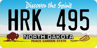 ND license plate HRK495