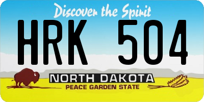 ND license plate HRK504