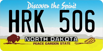 ND license plate HRK506