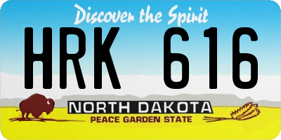 ND license plate HRK616
