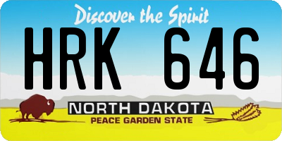 ND license plate HRK646