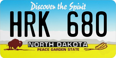 ND license plate HRK680