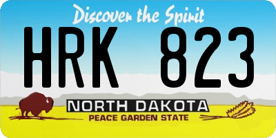 ND license plate HRK823