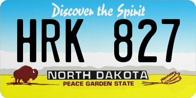 ND license plate HRK827