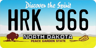 ND license plate HRK966