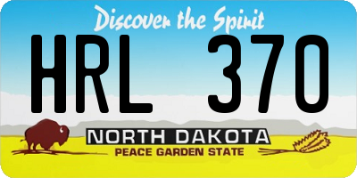 ND license plate HRL370