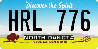 ND license plate HRL776