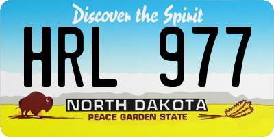 ND license plate HRL977
