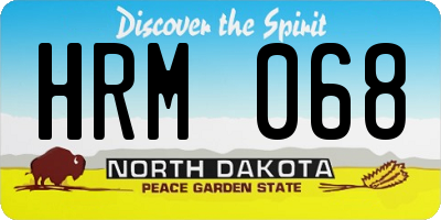 ND license plate HRM068