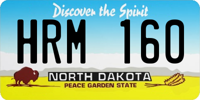 ND license plate HRM160