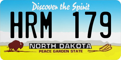 ND license plate HRM179