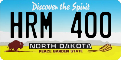 ND license plate HRM400