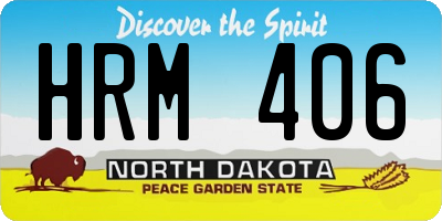 ND license plate HRM406