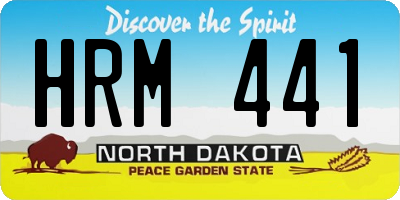 ND license plate HRM441