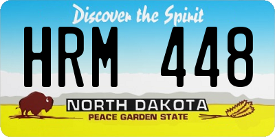 ND license plate HRM448