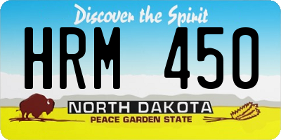 ND license plate HRM450