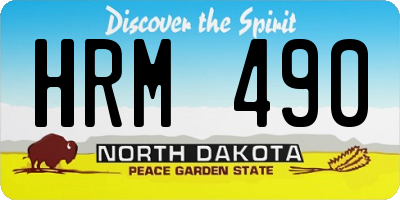 ND license plate HRM490