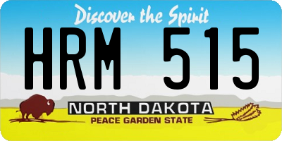 ND license plate HRM515