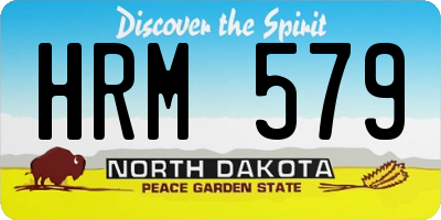 ND license plate HRM579