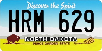ND license plate HRM629