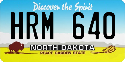 ND license plate HRM640