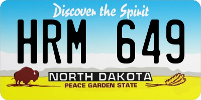 ND license plate HRM649