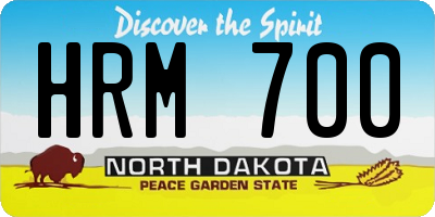 ND license plate HRM700