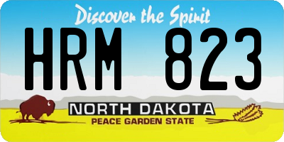 ND license plate HRM823