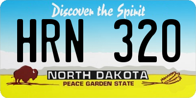 ND license plate HRN320