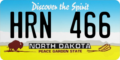 ND license plate HRN466