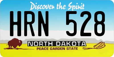 ND license plate HRN528