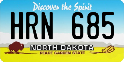 ND license plate HRN685
