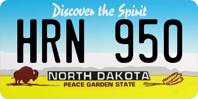 ND license plate HRN950
