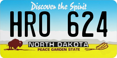 ND license plate HRO624