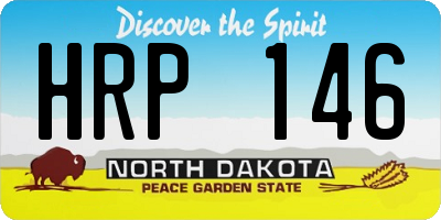 ND license plate HRP146