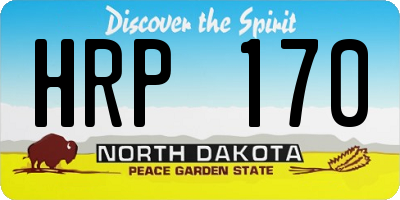 ND license plate HRP170