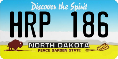 ND license plate HRP186