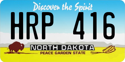 ND license plate HRP416