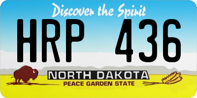 ND license plate HRP436